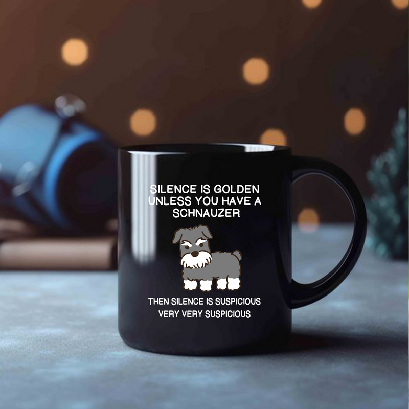 Silence is Golden Ceramic Mug 11 oz Black