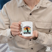 World's Okayest Golfer Golf Gifts Ceramic Mug 11 oz White - Panvola