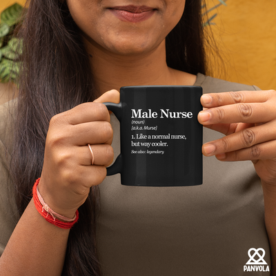 Male Nurse Definition Ceramic Mug 11 oz Black