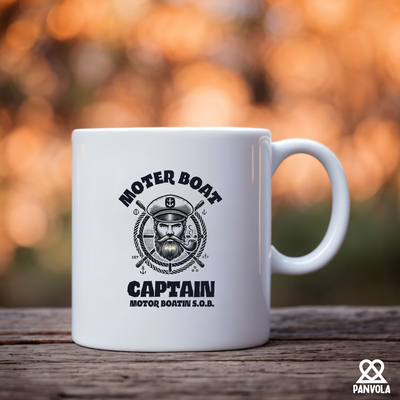 Motor Boat Captain Motor Boatin S.O.B. Ceramic Mug 11 oz White