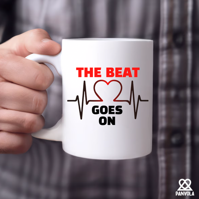 The Beat Goes On Ceramic Mug 11 oz White