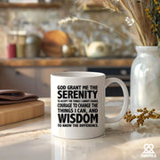 God Grant Me The Serenity Prayer Coffee Mug 11 oz White - Panvola