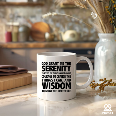 God Grant Me The Serenity Prayer Coffee Mug 11 oz White