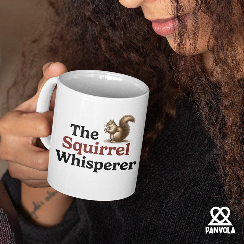 The Squirrel Whisperer Squirrel Lover Gifts Ceramic Mug 11 oz White - Panvola