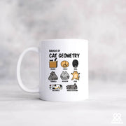 Basics Of Cat Geometry Ceramic Mug 11 oz White - Panvola