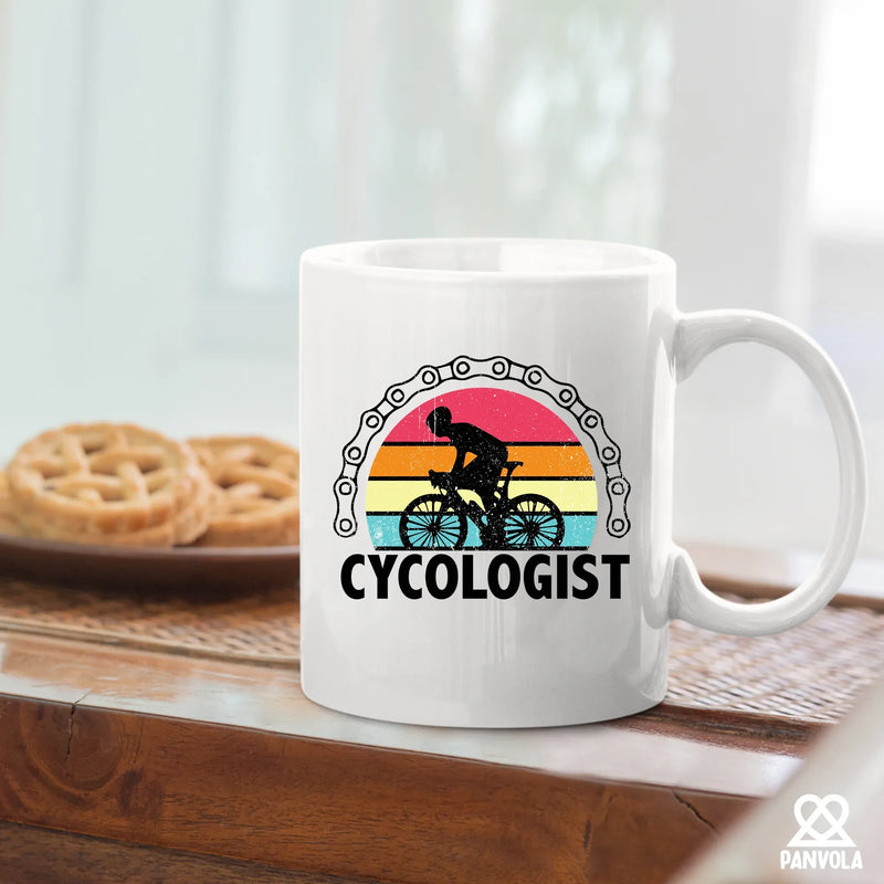Cycologist Ceramic Mug 11 oz White - Panvola