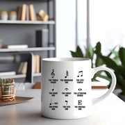 Musical Notes Symbol Definition Ceramic Mug 11 oz White - Panvola