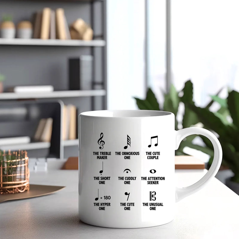 Musical Notes Symbol Definition Ceramic Mug 11 oz White - Panvola