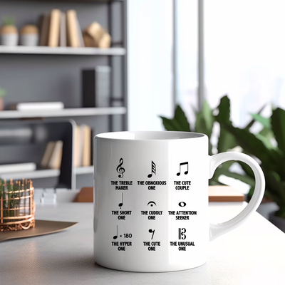 Musical Notes Symbol Definition Ceramic Mug 11 oz White