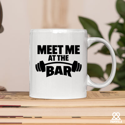 Meet Me At The Bar Ceramic Mug 11 oz White