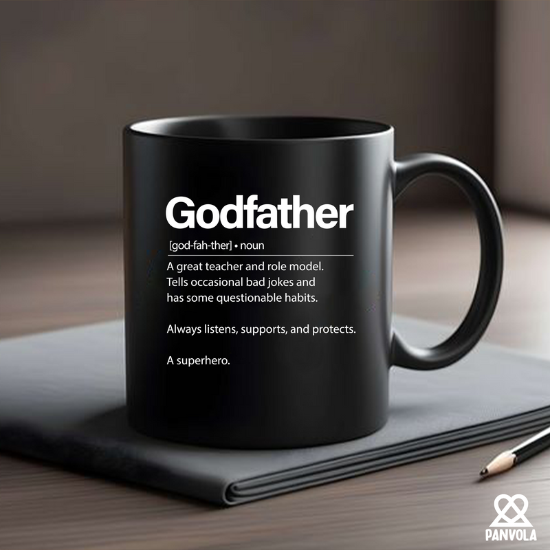 Godfather Definition Ceramic Mug 11 oz Black