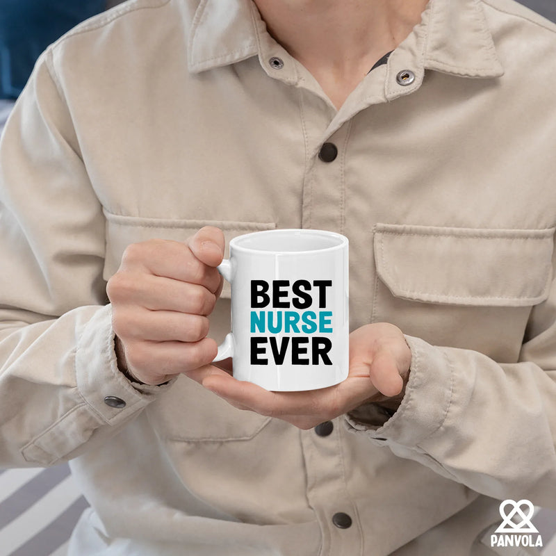 Best Nurse Ever Ceramic Mug 11 oz White - Panvola
