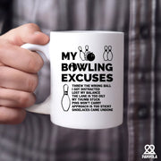 My Bowling Excuses Ceramic Mug 11 oz White - Panvola