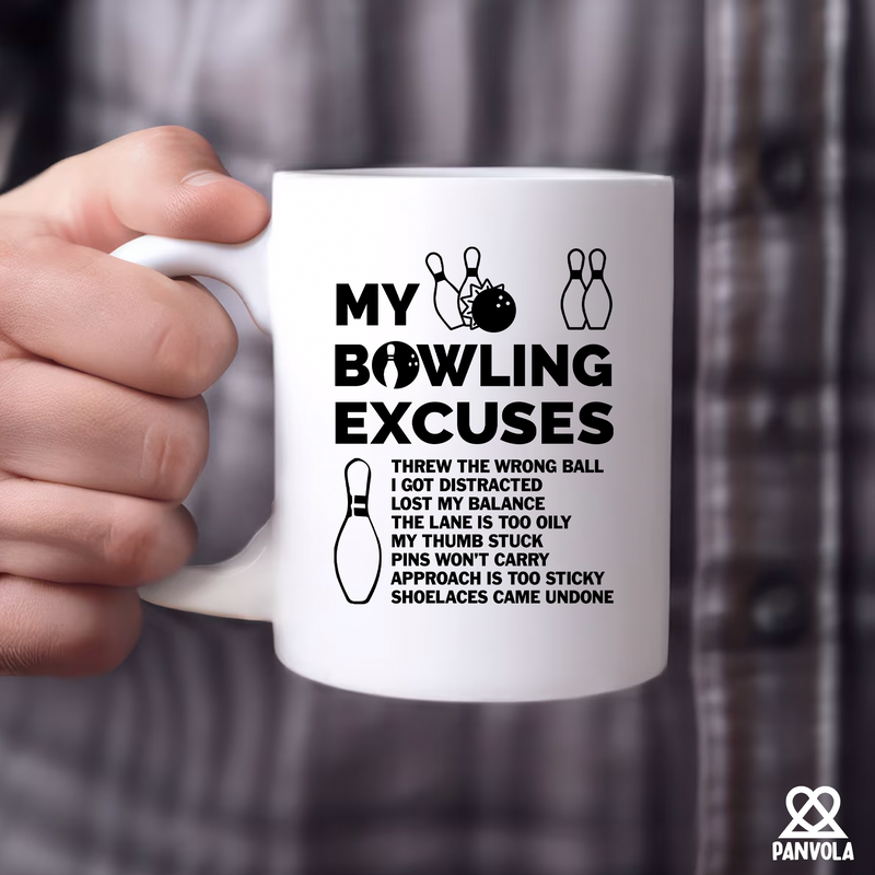 My Bowling Excuses Ceramic Mug 11 oz White