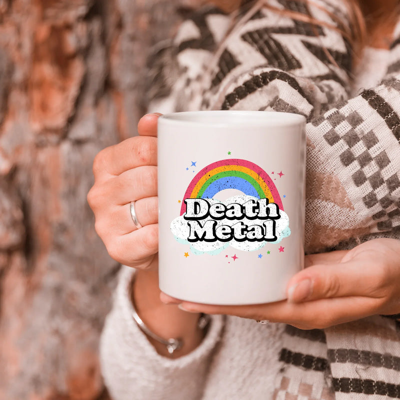 Death Metal Ceramic Mug 11 oz White - Panvola