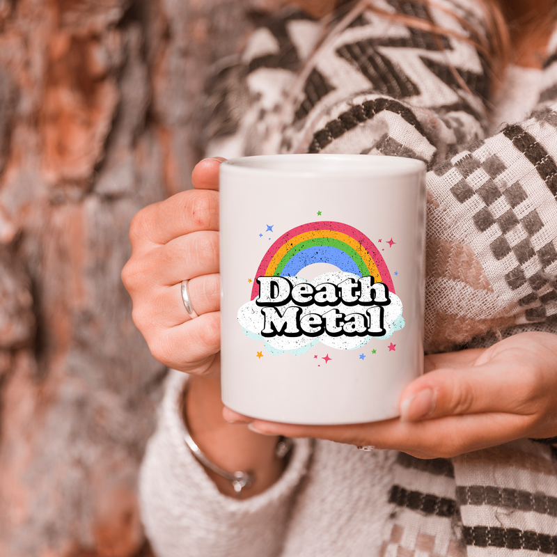 Death Metal Ceramic Mug 11 oz White