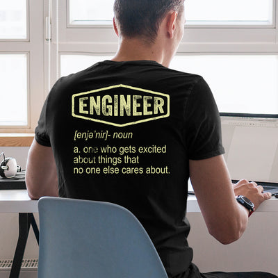 Engineer Definition Shirt Engineer Gifts Unisex Tshirt Black