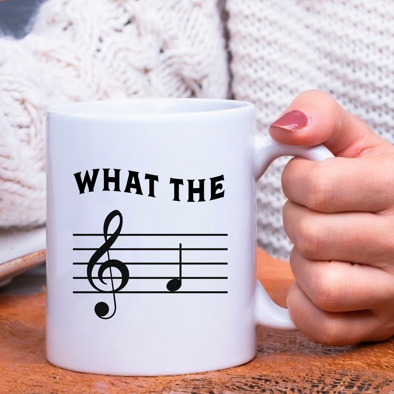 What the F Ceramic Mug 11 oz White