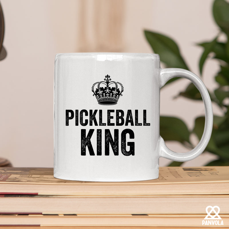 Pickleball King Ceramic Mug 11 oz White