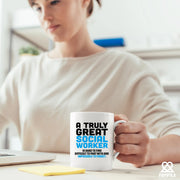 A Truly Great Social Worker Is Hard To Find Ceramic Mug 11 oz White - Panvola