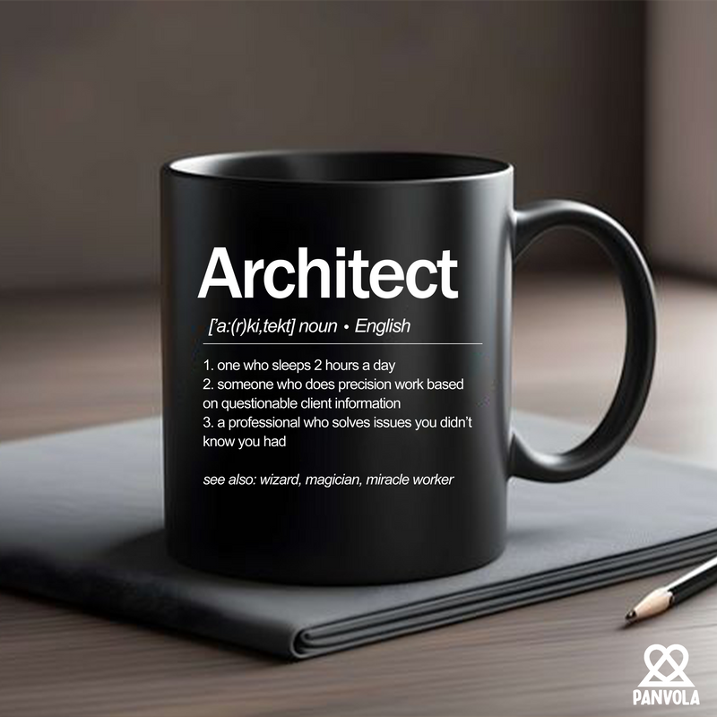 Architect Definition Ceramic Mug 11 oz Black