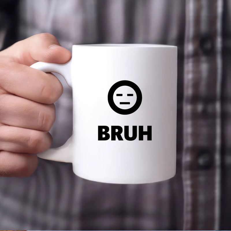 Bruh Ceramic Mug 11 oz White - Panvola