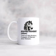 Equinetrovert Definition Ceramic Mug 11 oz White - Panvola