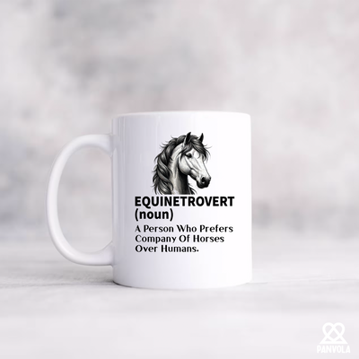 Equinetrovert Definition Ceramic Mug 11 oz White