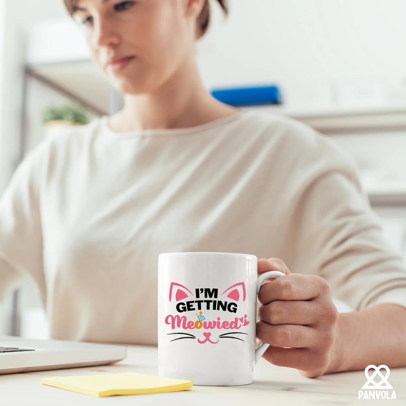 I'm Getting Meowied Ceramic Mug 11 oz White - Panvola