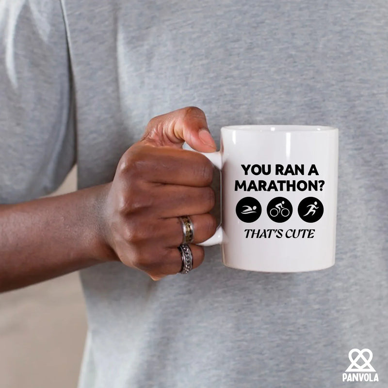 You Ran A Marathon? That’s Cute Ceramic Mug 11 oz White - Panvola