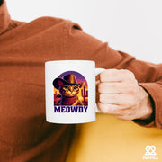Meowdy Ceramic Mug 11 oz White - Panvola