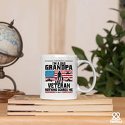 I'm A Dad Grandpa And Veteran Nothing Scares Me Ceramic Mug 11 oz White - Panvola