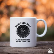 Today's Good Mood Is Sponsored By Heavy Metal Ceramic Mug 11 oz White - Panvola