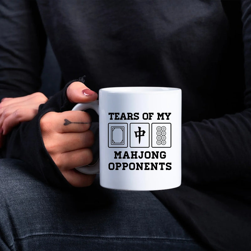 Tears Of My Mahjong Opponents Ceramic Mug 11 oz White - Panvola