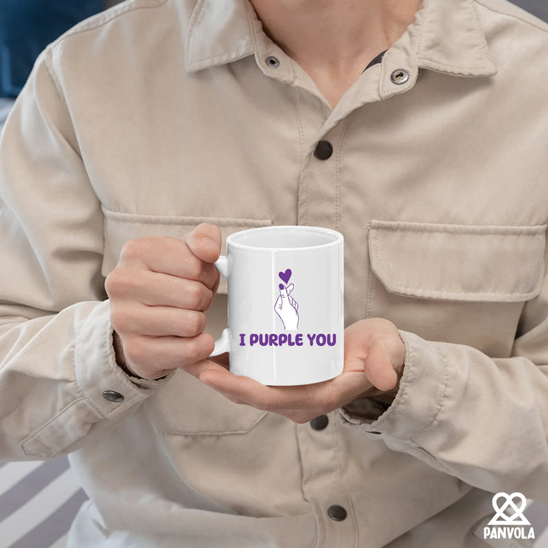 I Purple You Ceramic Mug 11 oz White - Panvola