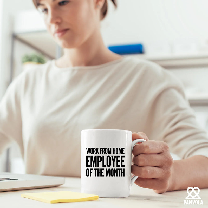 Work from Home Employee Of The Month Mug 11 oz White - Panvola