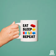 Eat Sleep Build Repeat Ceramic Mug 11 oz White - Panvola