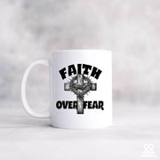 Faith over Fear Ceramic Mug 11 oz White - Panvola