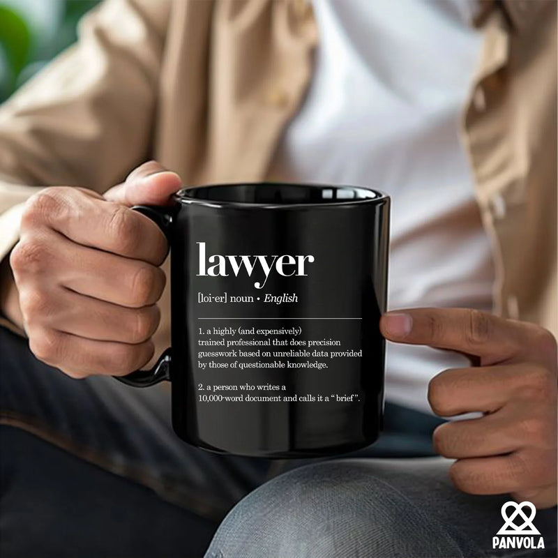 Lawyer Definition Ceramic Mug 11 oz Black - Panvola