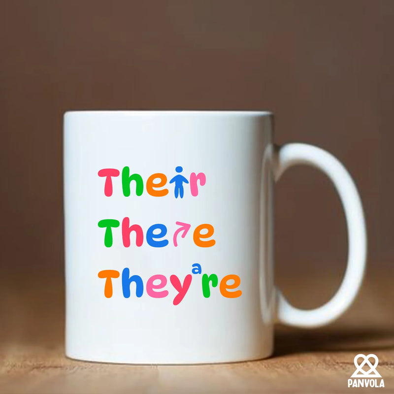 Their There They're Ceramic Mug 11 oz White - Panvola
