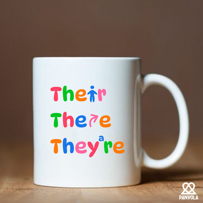 Their There They're Ceramic Mug 11 oz White