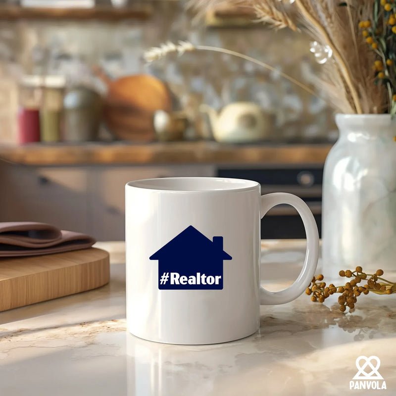 Hashtag Realtor Ceramic Mug 11 oz White - Panvola