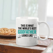 This is What the Worlds Best Godfather Looks Like Ceramic Mug 11 oz White - Panvola