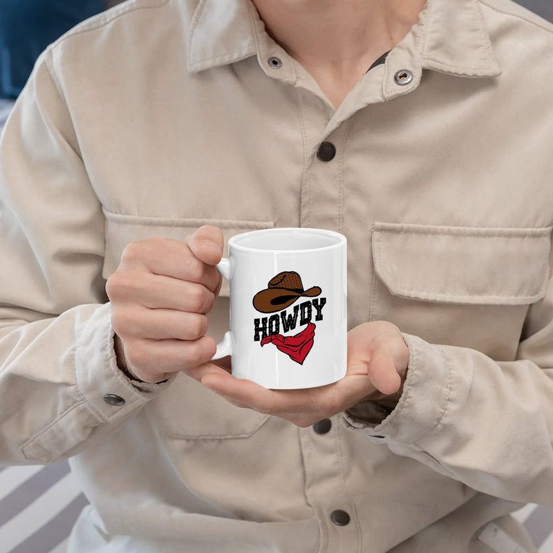 Howdy Ceramic Mug 11 oz White - Panvola