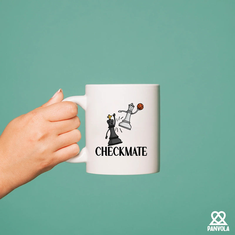 Checkmate Chess Ceramic Mug 11 oz White - Panvola