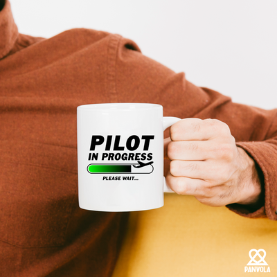 Pilot In Progress Ceramic Mug 11 oz White