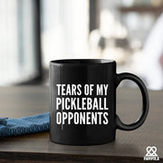 Tears of My Pickleball Opponents Black Mug 11 oz - Panvola