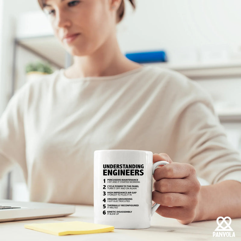 Understanding Engineers Ceramic Mug 11 oz White - Panvola