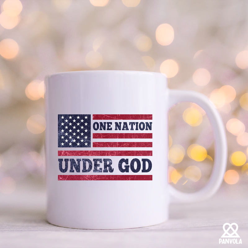 One Nation Under God Ceramic Mug 11 oz White