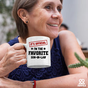 It's Official I'm The Favorite Son-In-Law Ceramic Mug 11 oz White - Panvola